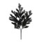 20" Black Pine Glitter Bush – Gothic Christmas & Halloween Greenery-84345-BK